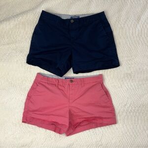 2 Pair Old Navy Everyday Short Size 8 Blue Pink Stretchy